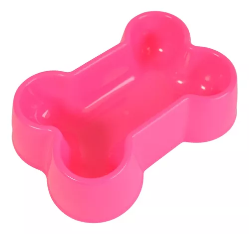 Plato Mascotas Hueso Rosado 24 cm