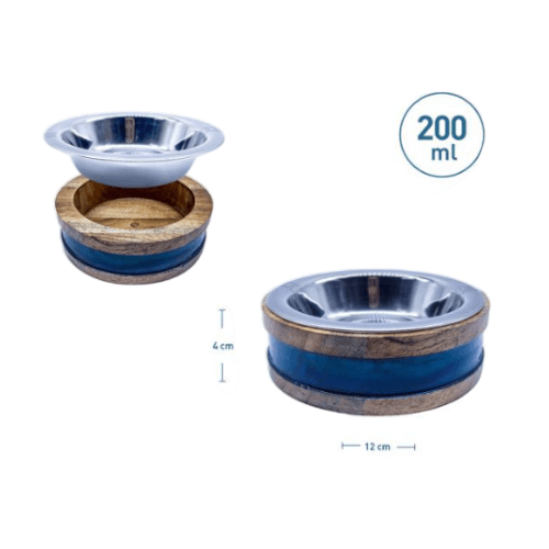 Plato Madera Acero Wooden Dinner 16 cm