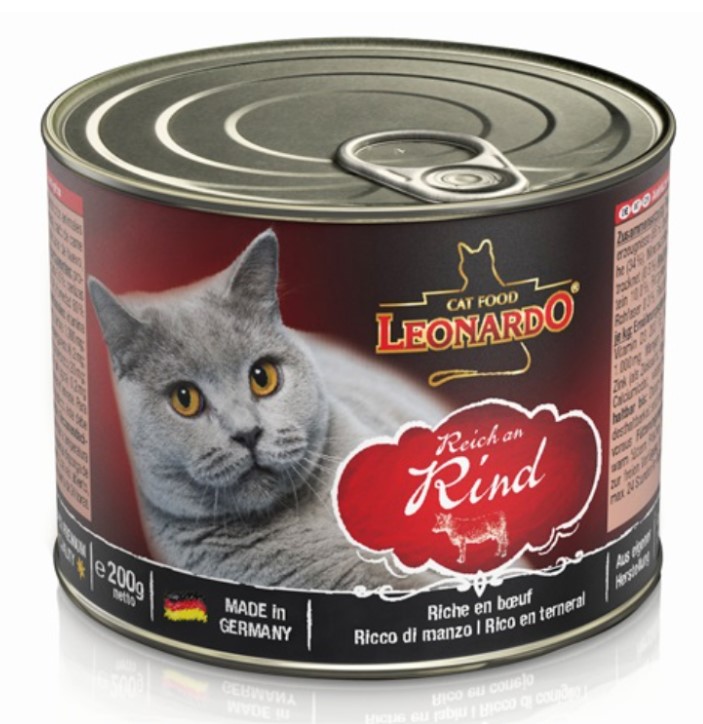 Lata Leonardo Gato Quality Selection Adulto Ternera