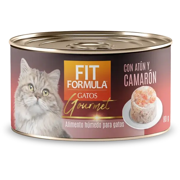 Lata Fit Gato Gourmet Atun Camarón