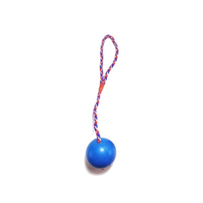 Juguete para perro Bola Warrior Maciza + cuerda colores surtidos (ER059)
