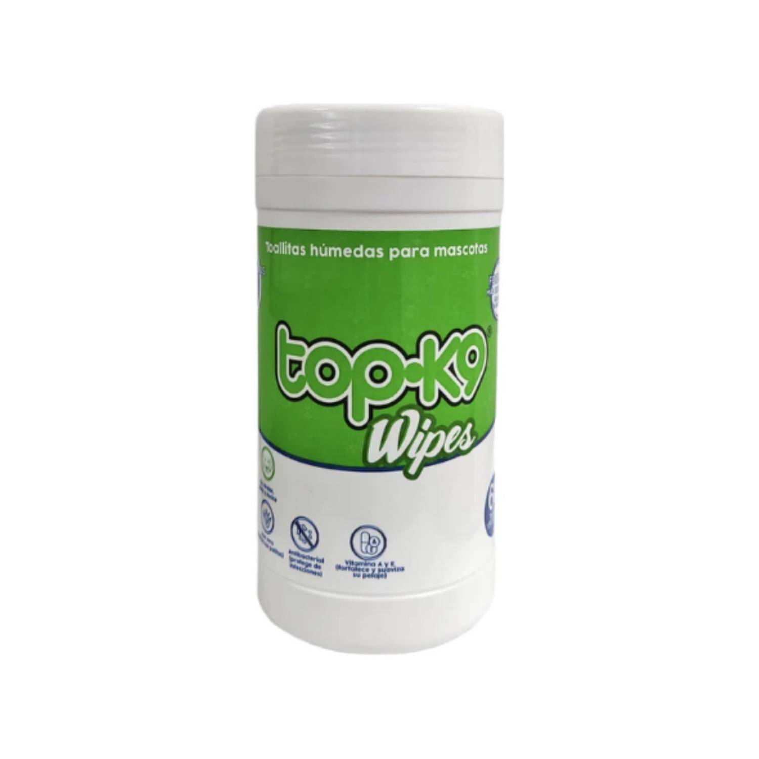 Tubo Toallitas Húmedas ,5 cm Top K9 60 Unidades