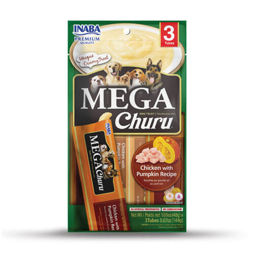 Snack para Perro Mega Churu Dog Chicken and Pumpkin 3 Tubos (USD622)