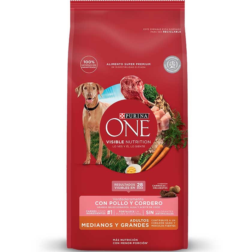 Purina One Adulto Razas Medianas y Grandes Pollo y Cordero