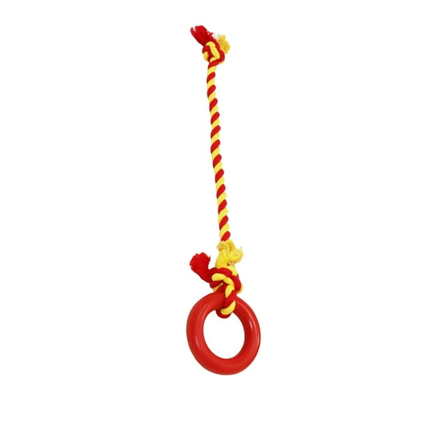 Aro Rubber con Cuerda de Algodón para Perros – 15×50 cm (ER138)