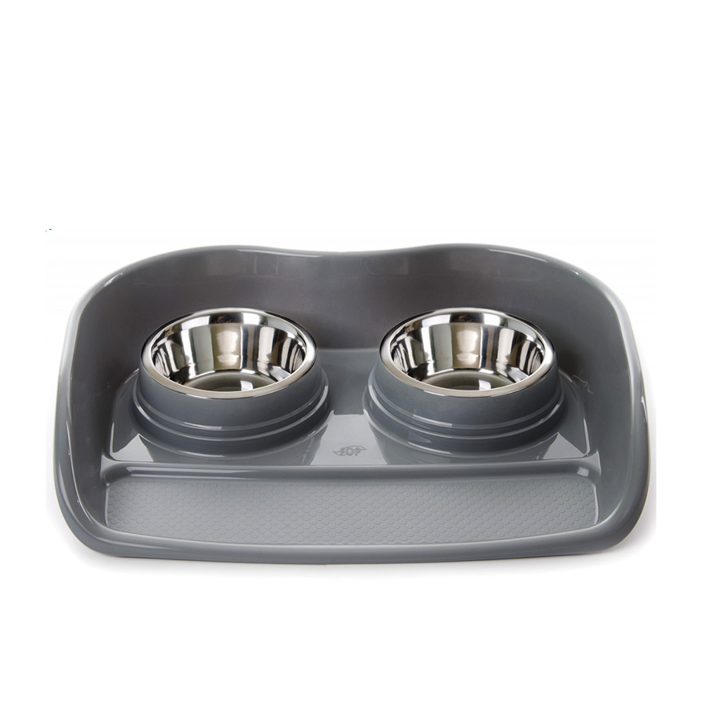 Plato Antideslizante Doble Potty S , Colores surtidos