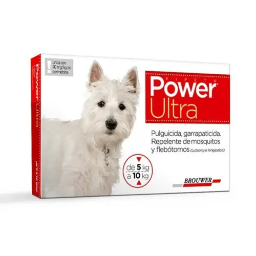 Pipeta Antipulgas y Garrapatas Power Ultra Forte 5 a KG