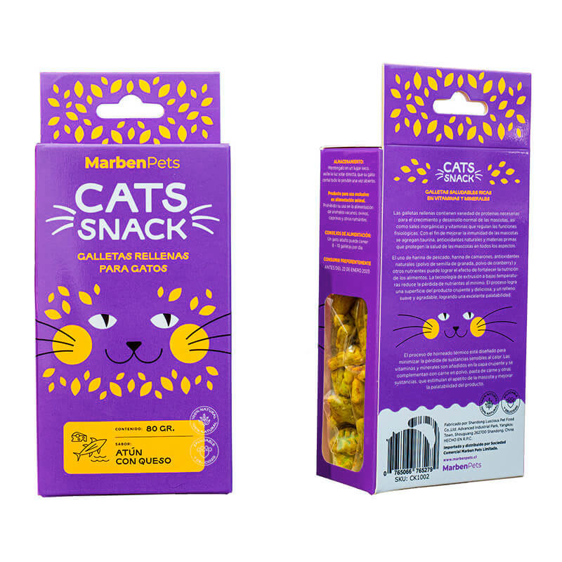 Cats Snack Galletas Rellenas Atún Queso (CK1002)