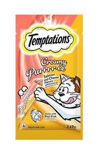 Caja Snack Gato Temptations Salmon y Queso