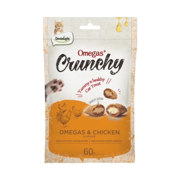Galleta Crunchy Rellena Omega y Pollo – Snack Dentalight para Gatos