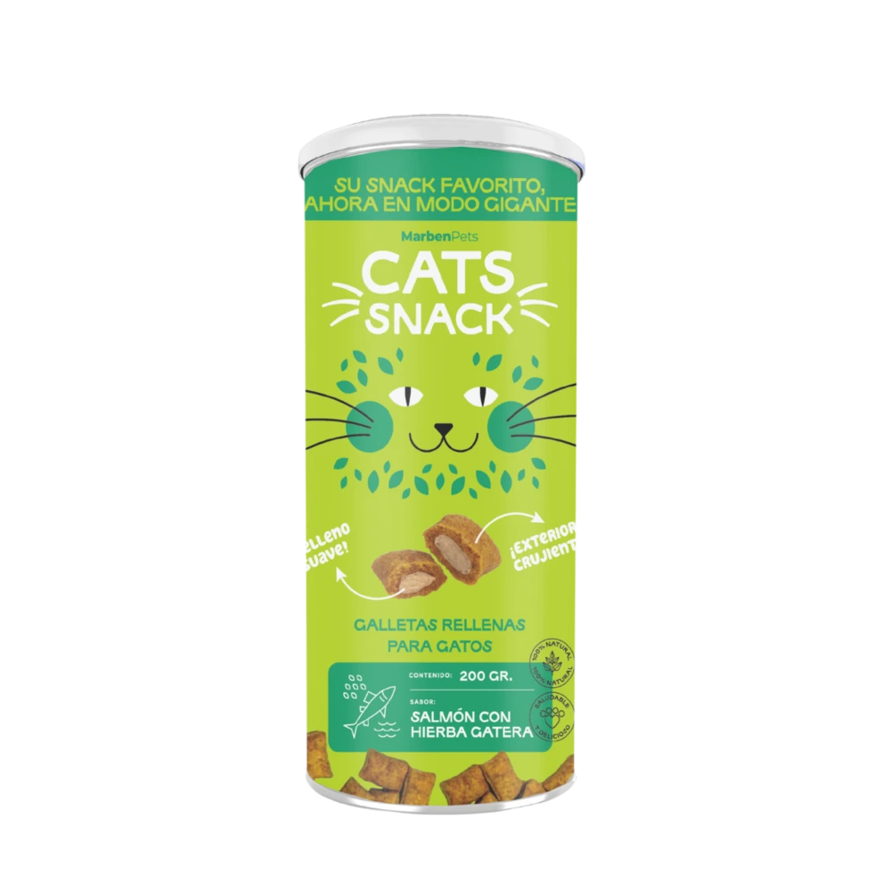 Cats Snack Maxi Galletas Rellenas Con Salmon Y Hierba Gatera (CK2003)