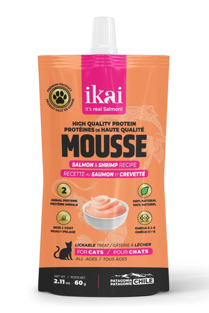 Snack Ikai Mousse Gato Salmon& Camaron
