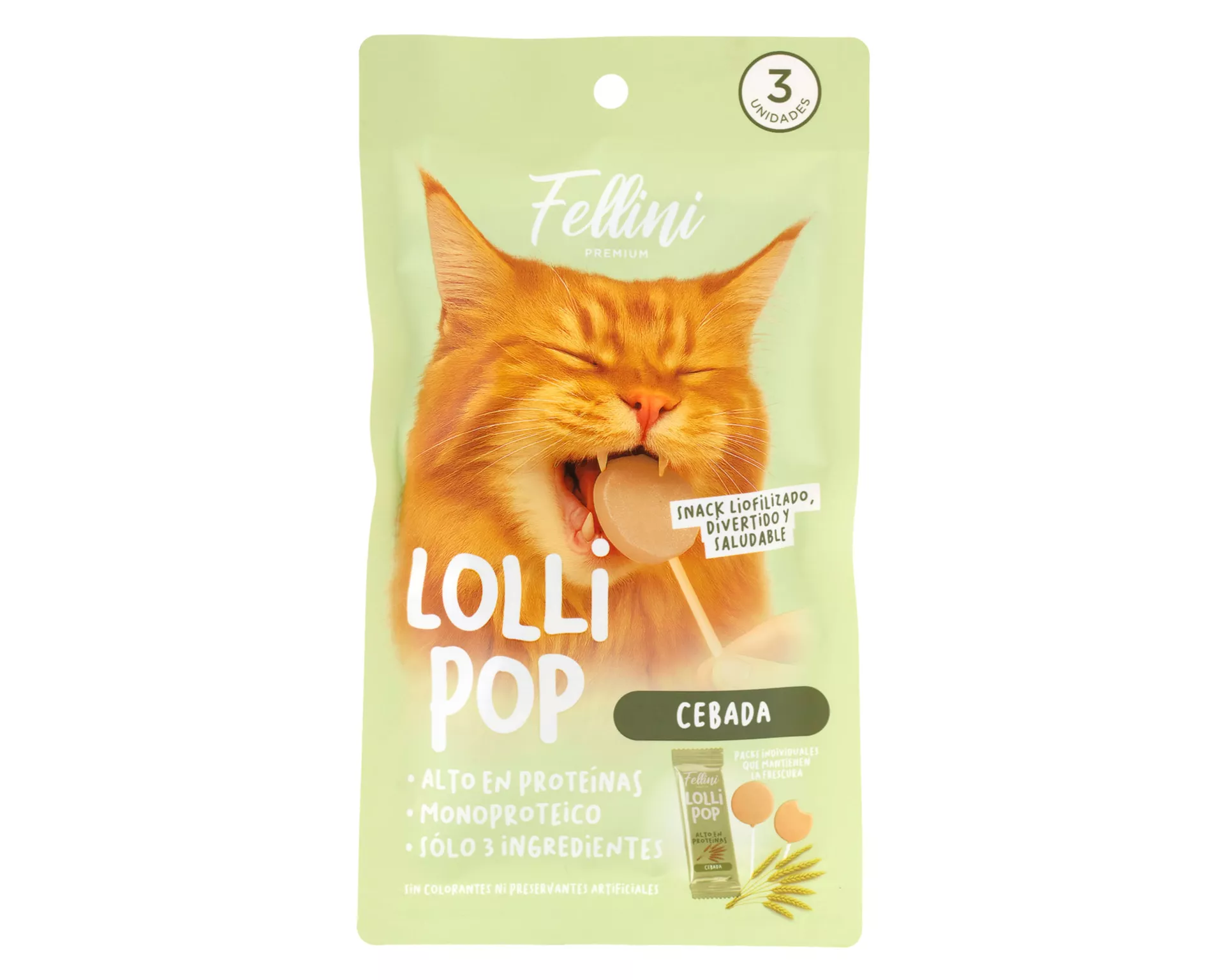Snack Fellini Lollipop Cebada 3 Uni