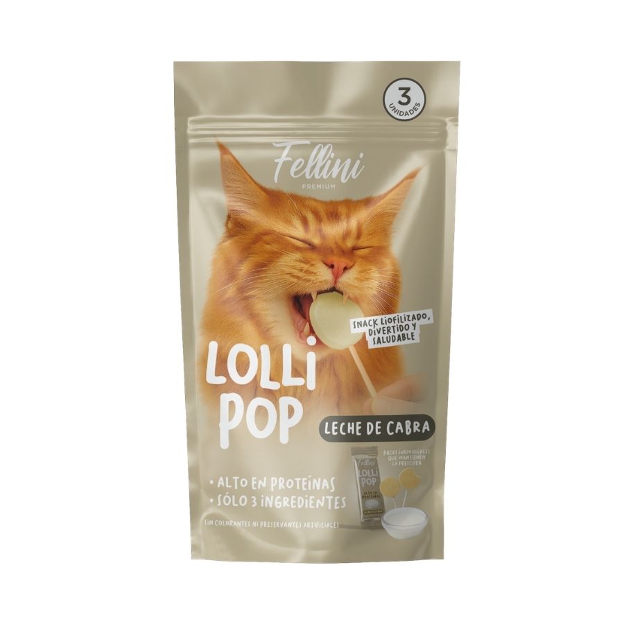 Snack Fellini Lollipop Leche De Cabra 3 Uni