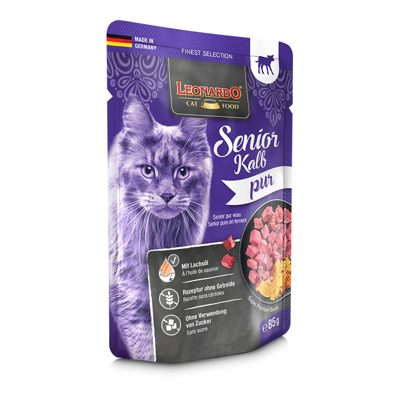 Sachet Leonardo Gato Senior Ternera
