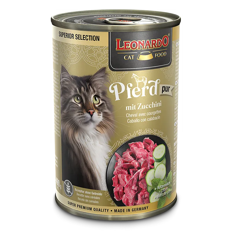 Lata Leonardo Gato Superior Selection Caballo Calabacin