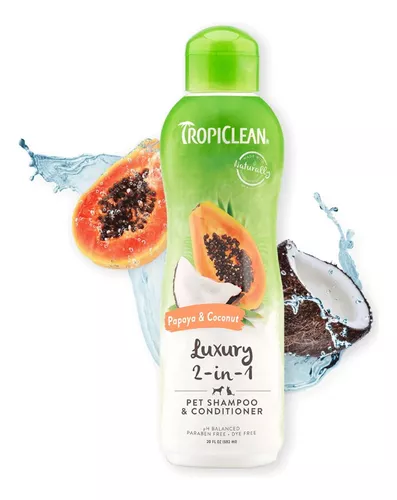 Shampoo y Acondicionador Tropiclean Papaya & Coconut (TR-15)