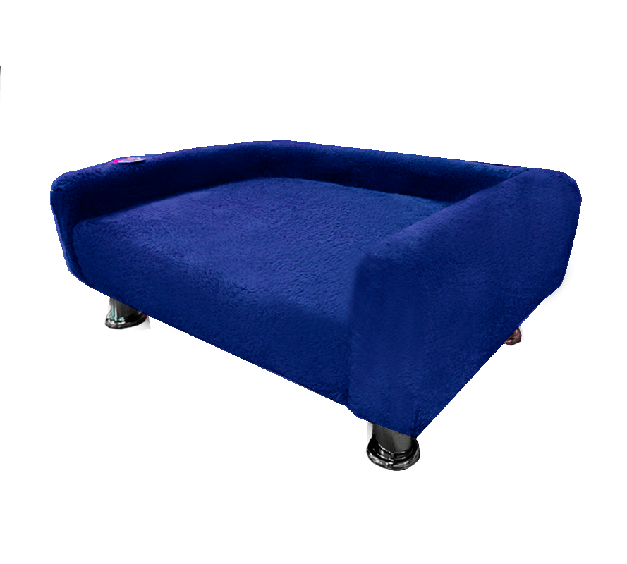 Cama Sofá Felpa de Lujo Para Mascotas Azul 75×50 cm
