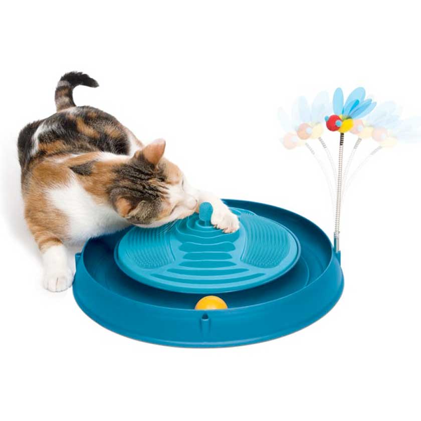 Juguete Gato Catit Play Circuito 3 en 1 con Masajeador