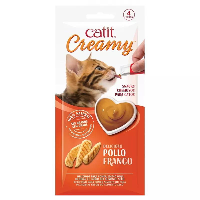 Snack Gato Catit Creamy Cremoso Pollo Unidad
