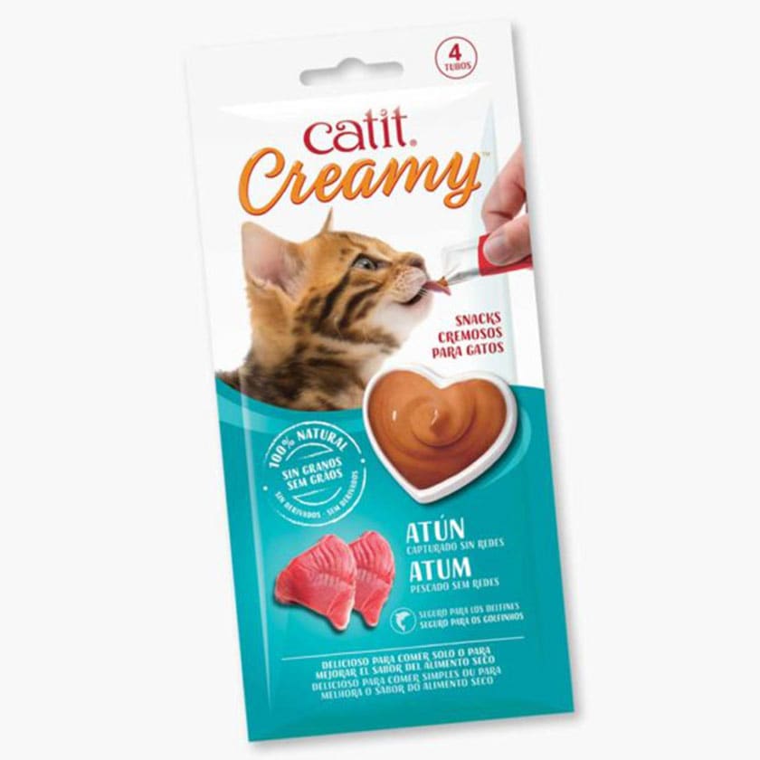 Snack Gato Catit Creamy Cremoso Atún Unidad