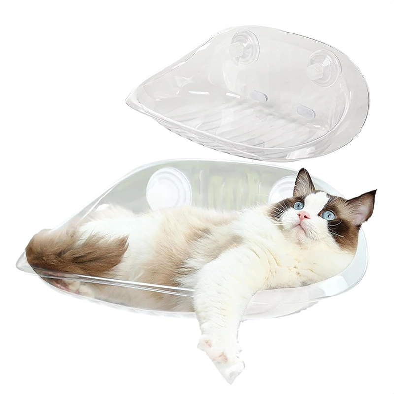 Cama Hamaca Gatos Repisa Transparente Gris de Pared