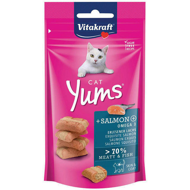 Snack para Gatos Vitakraft Cat Yums Salmón Skin&Coat