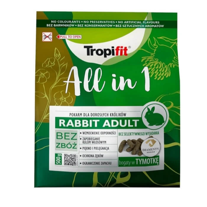 Tropifit All in 1 – Alimento Completo para Conejos Adultos