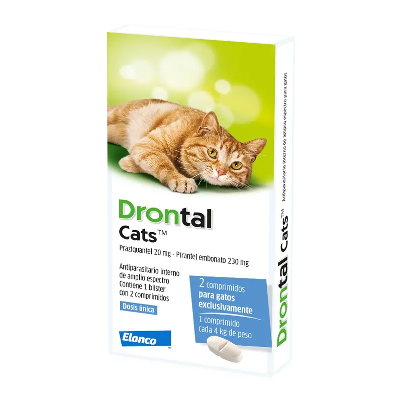 Antiparasitario Drontal Cats Gato 2 Comprimidos