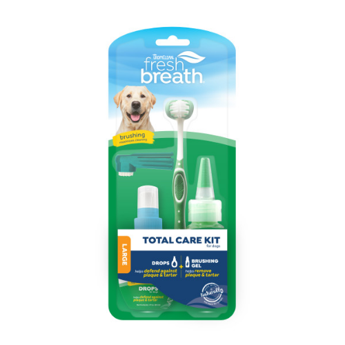 Kit Cepillo Dental Total Razas Grandes - Large Dog TropiClean (TR-137)