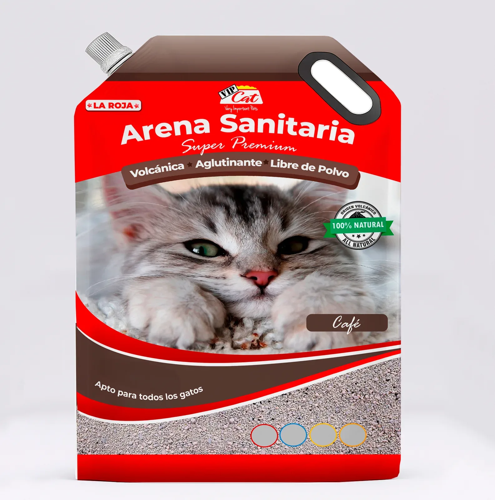 Arena Sanitaria VIP Cat Volcánica Aglutinante Café