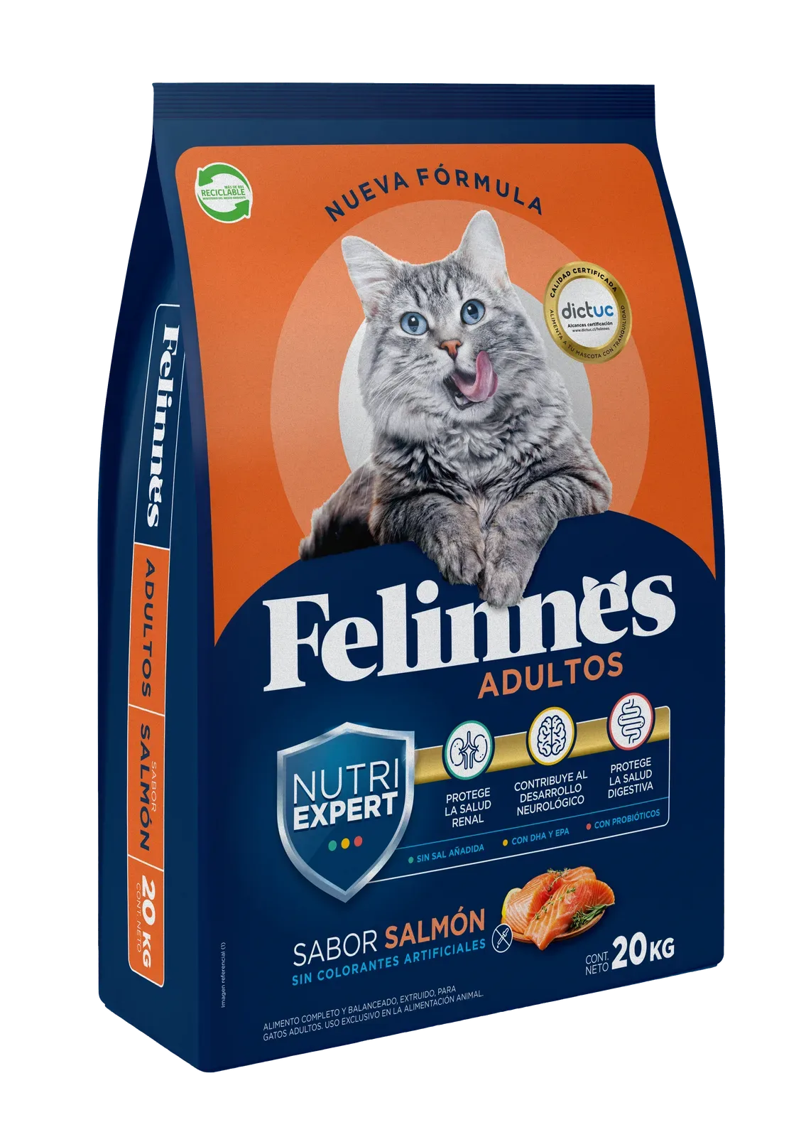 Alimento Felinnes Premium Gato Adulto Salmón
