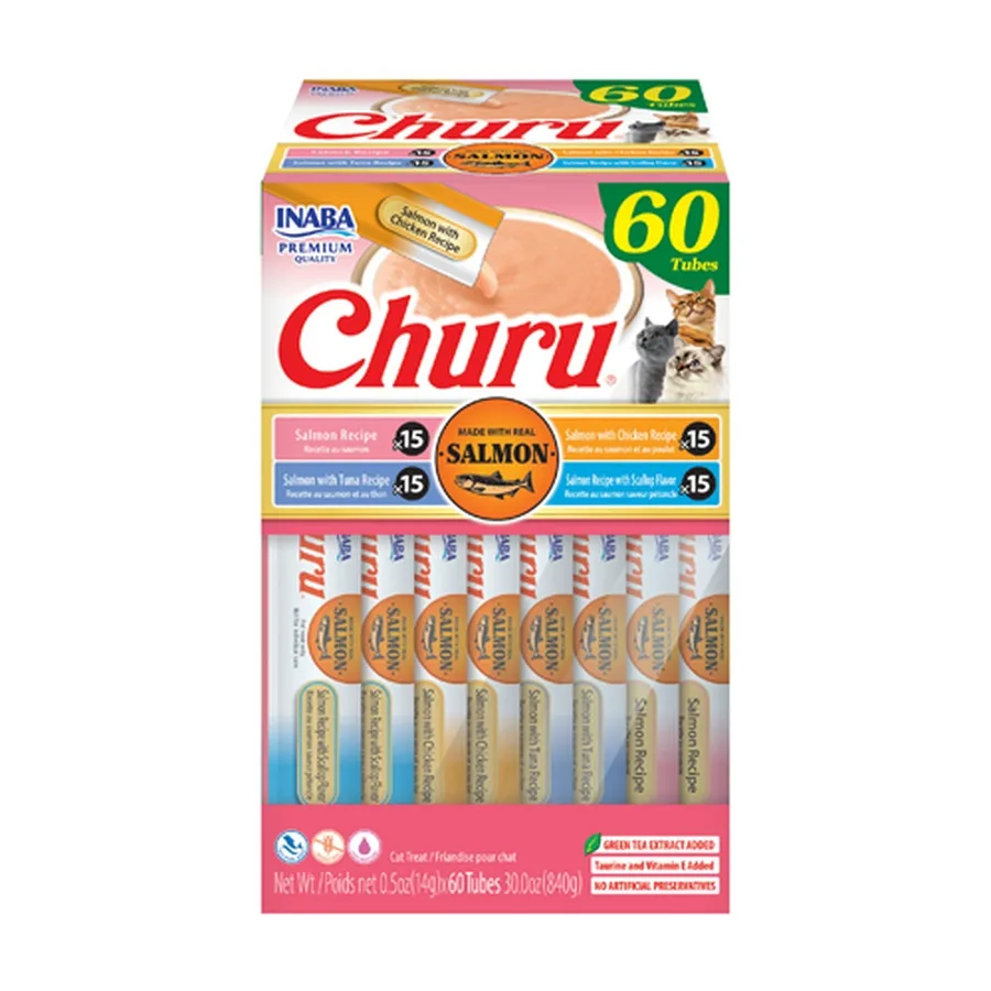Caja Churu Mix Salmon X 60 Tubos (USA683)