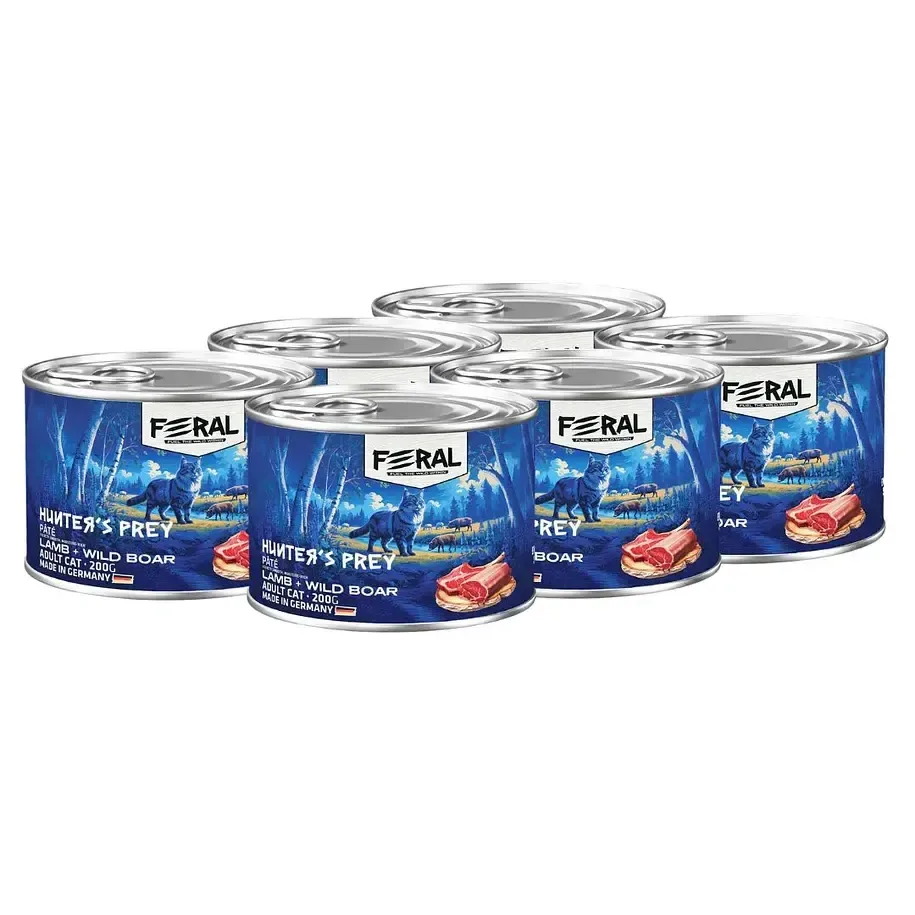 Lata Feral Gato Adulto Lamb&Wildboar X6