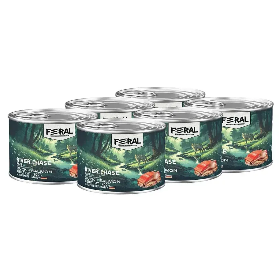 Lata Feral Gato Adulto Duck&Salmon X6
