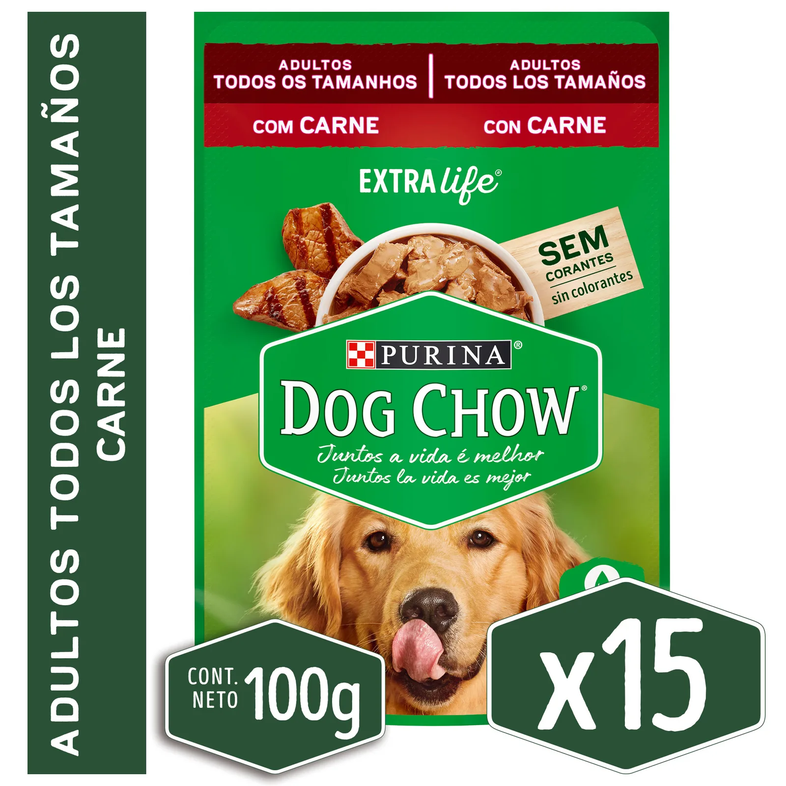 Sachet Dog Chow Carne x15
