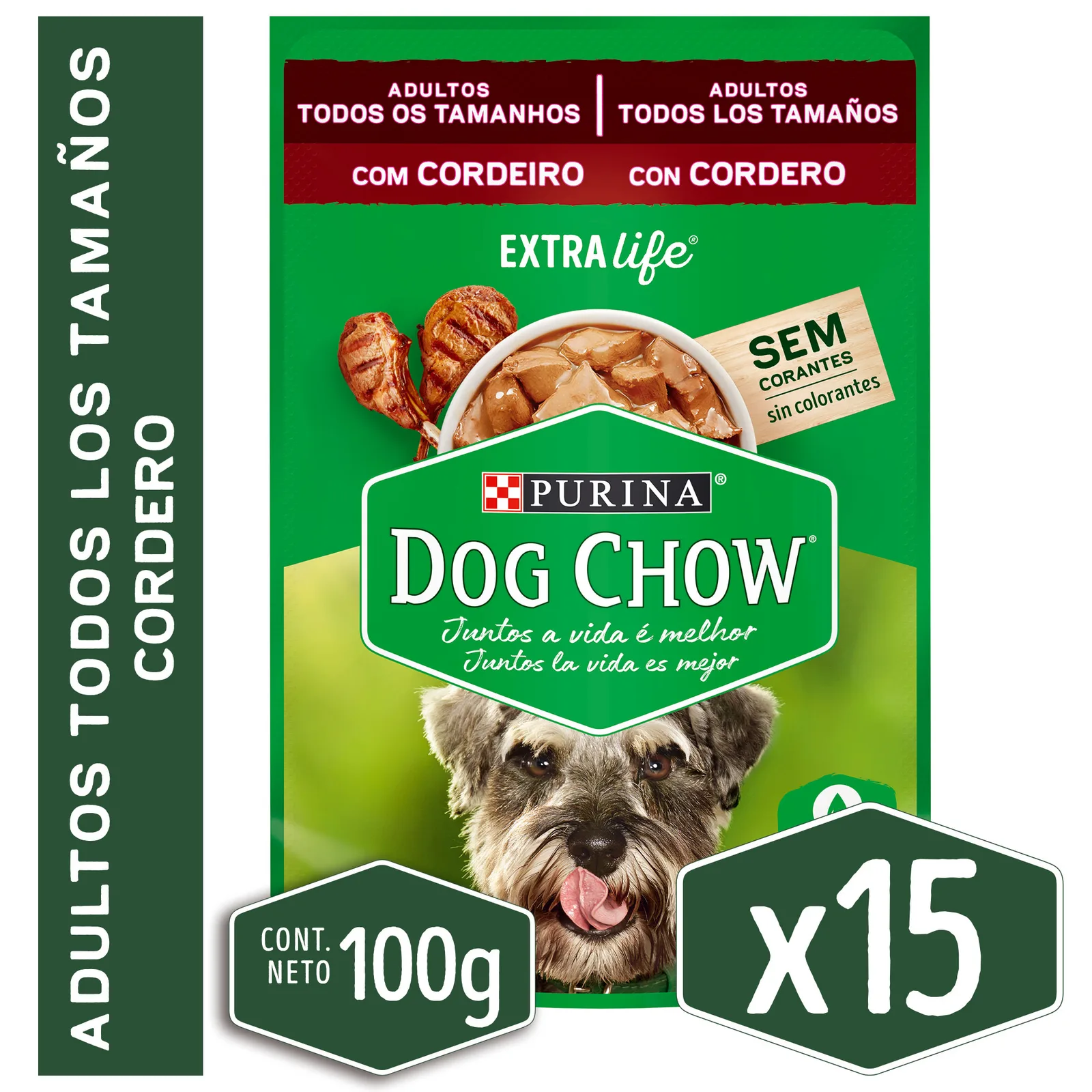 Sachet Dog Chow Cordero x15