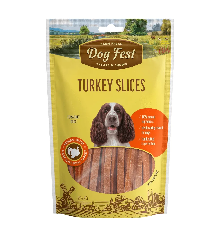 Snack Dog Fest Rebanadas de Pavo