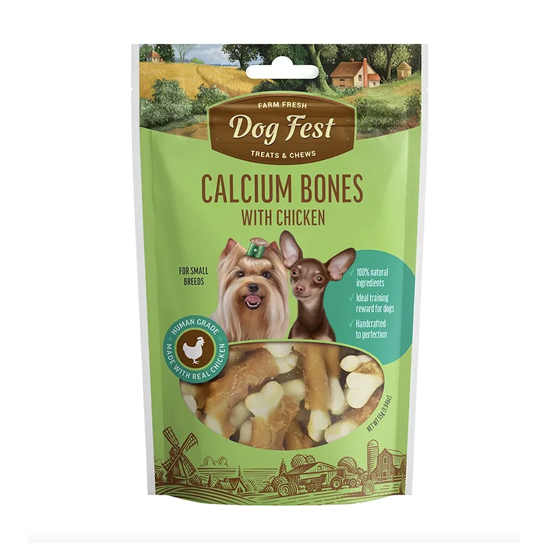 Snack Perro Dog Fest Huesitos de Calcio con Pollo