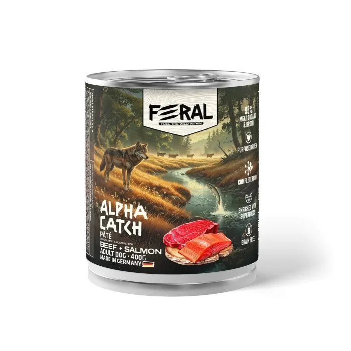 Lata Feral Perro Adulto Beef&Salmon