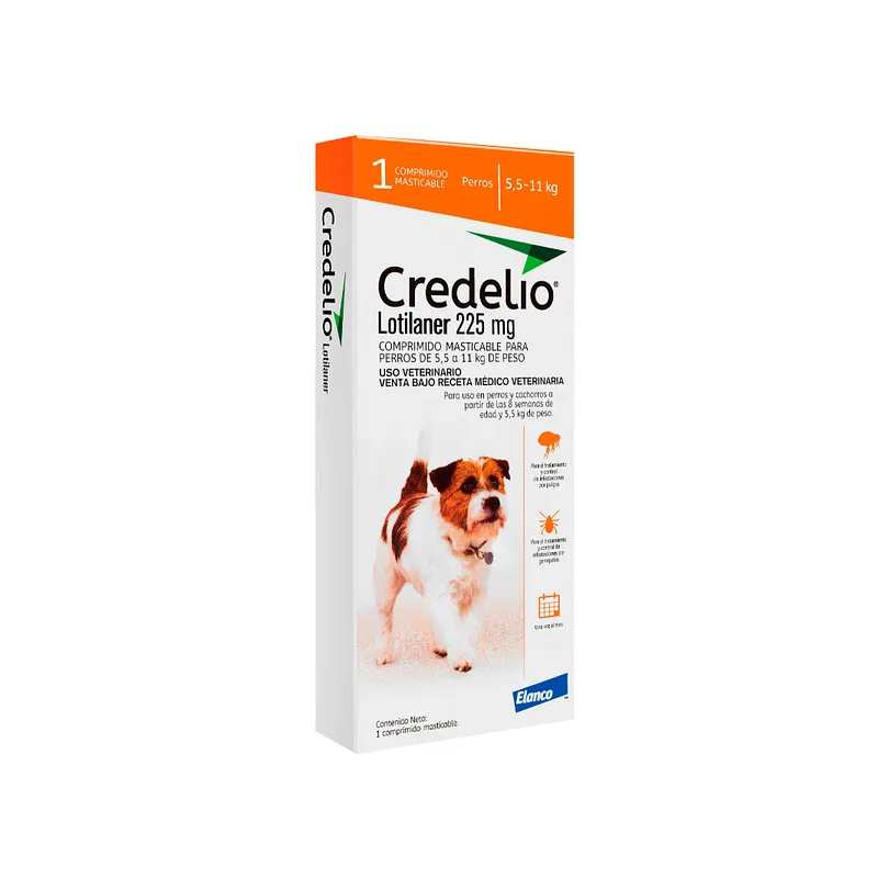 Comprimido Masticable Credelio 5.5 A 225 mg 1 Comprimido