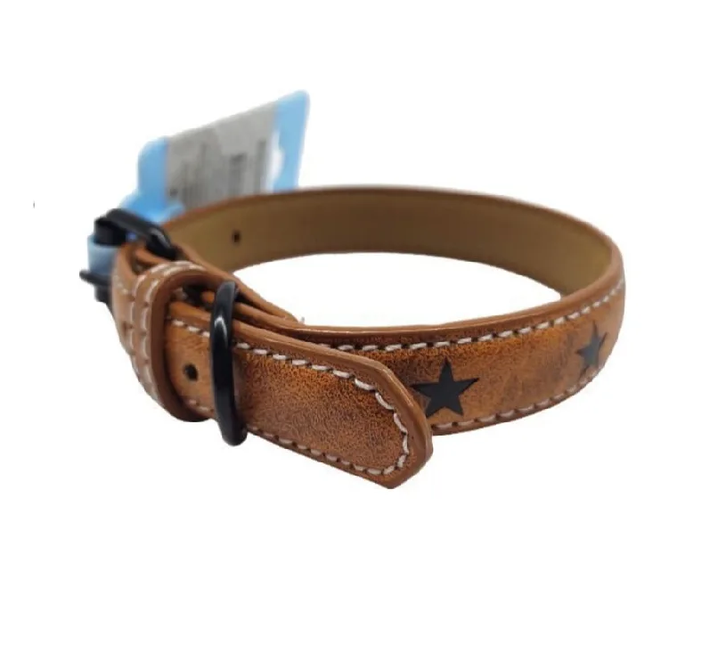 Collar Cafe Eco Cuero Estrella 33 cm
