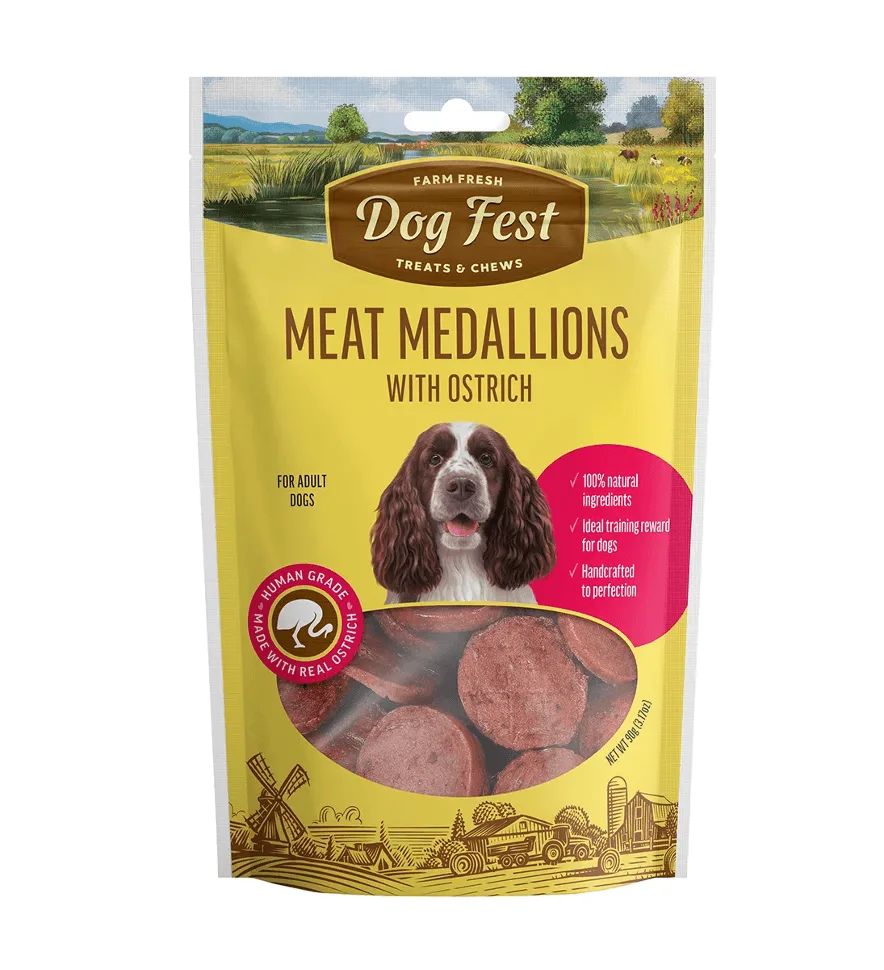 Snack Dog Fest Medallones de Avestruz
