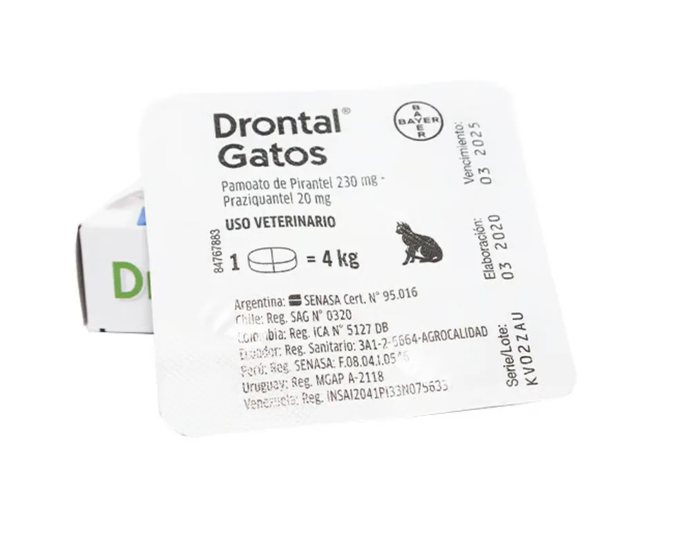 Antiparasitario Drontal Gato 1 Comprimido