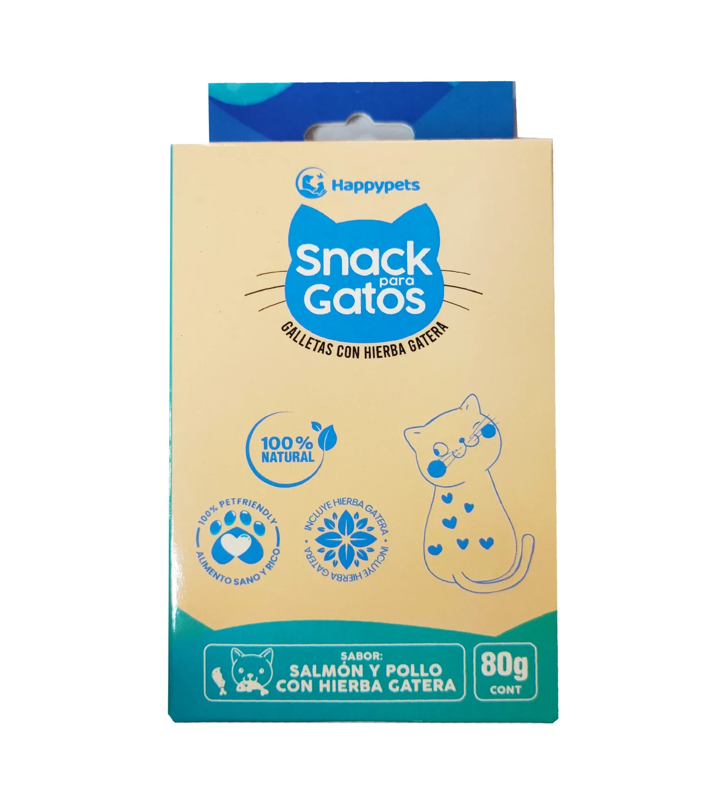 Galleta Snack Salmón con Pollo y Hierba Gatera Happy Pets