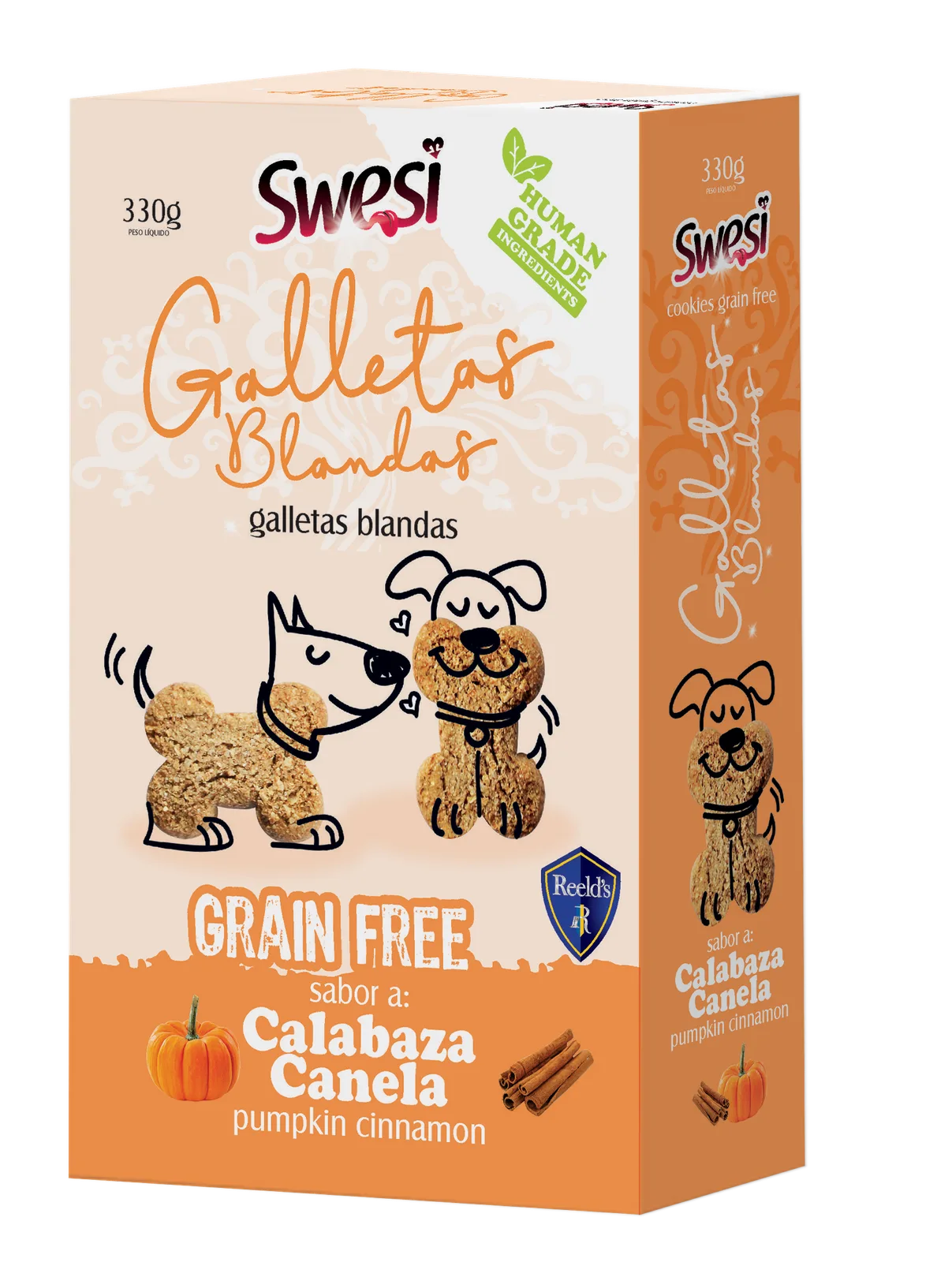 Snack Galleta Swesi Grain Free Calabaza Canela Human Grade - Grado Humano