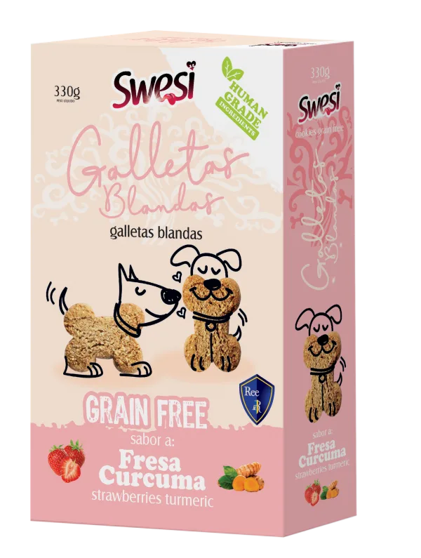 Galleta Swesi Grain Free Human Grade Frutilla Curcuma