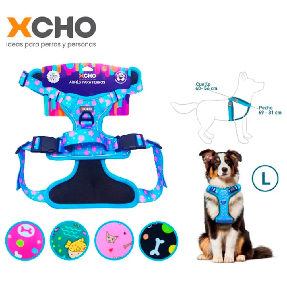 Arnés XCHO Perritos Talla L Diseños Surtidos