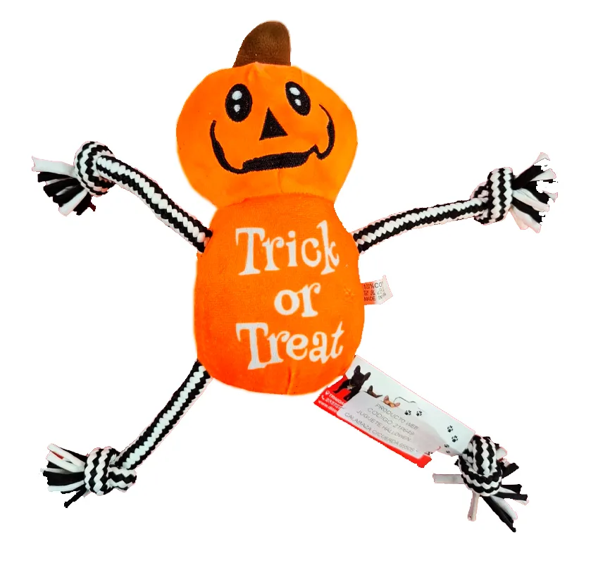 Juguete Peluche Halloween Calabaza Con Cuerdas