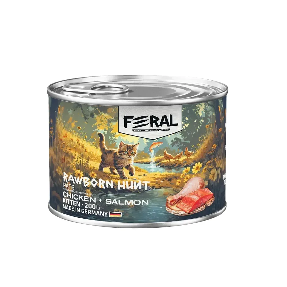 Lata Feral Kitten Pollo&Salmon